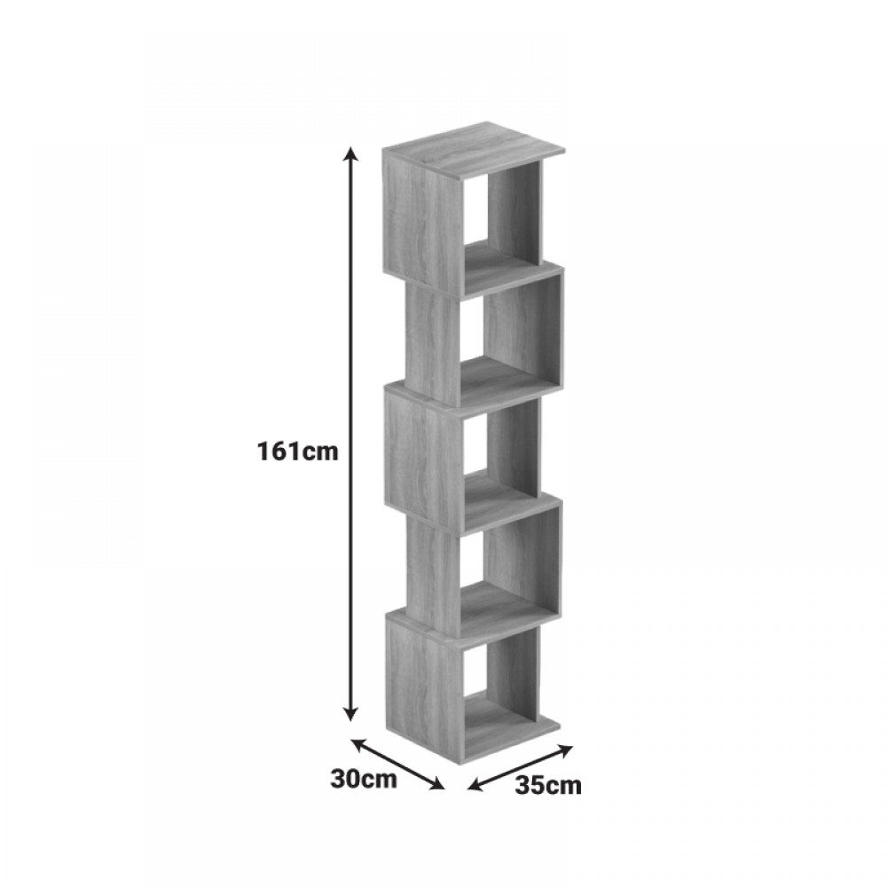 Βιβλιοθήκη Cubik pakoworld λευκό 35x30x161εκ