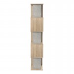 Βιβλιοθήκη Cubik pakoworld sonoma- γκρι μπεζ οψη μαρμάρου 35x30x161εκ