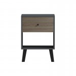 Κομοδίνο Tuscany pakoworld sonoma-ανθρακί 40x40x55εκ