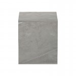 Βοηθητικό τραπέζι Doublo pakoworld γκρι μπεζ μαρμαρου 40x35x40εκ