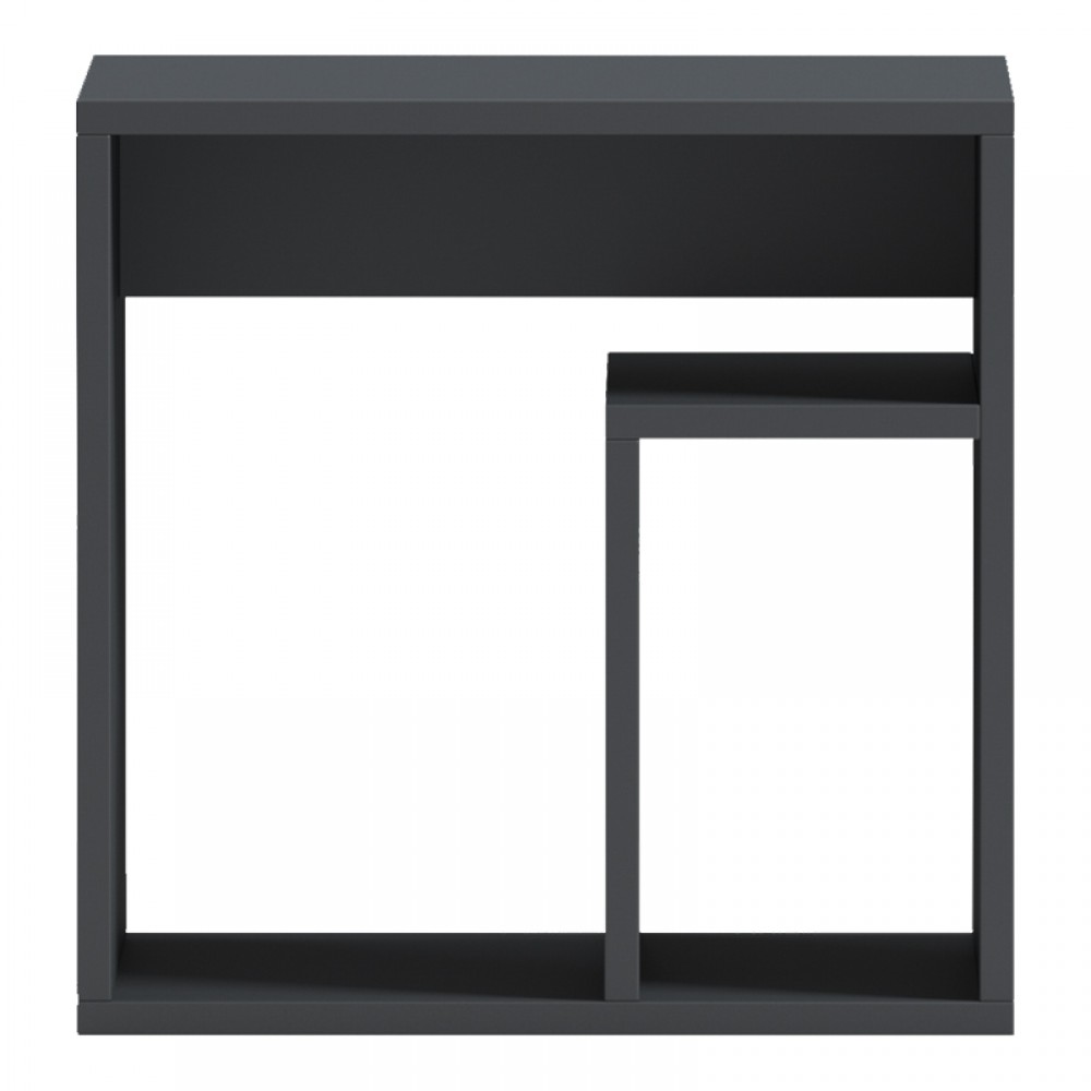 Βοηθητικό τραπέζι Doublo pakoworld ανθρακί 40x35x40εκ
