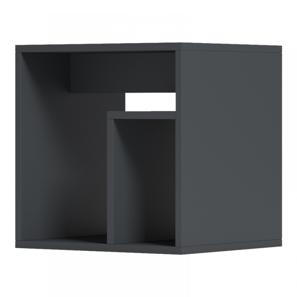 Βοηθητικό τραπέζι Doublo pakoworld ανθρακί 40x35x40εκ