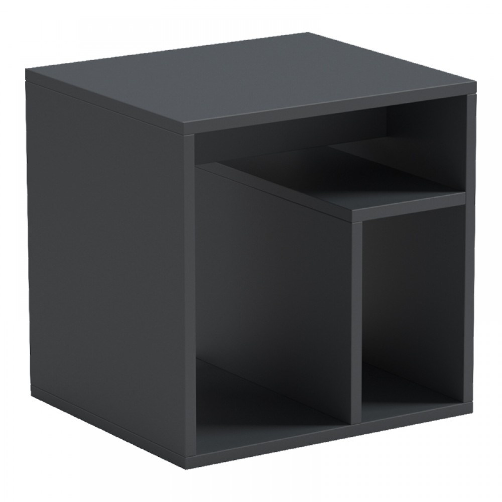 Βοηθητικό τραπέζι Doublo pakoworld ανθρακί 40x35x40εκ