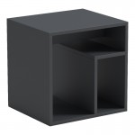 Βοηθητικό τραπέζι Doublo pakoworld ανθρακί 40x35x40εκ