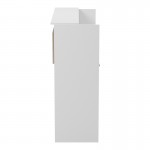 Γραφείο reception Optima pakoworld με led λευκό-sonoma 110x40x110εκ