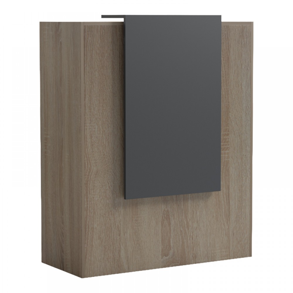 Γραφείο reception Zowel pakoworld με led sonoma-ανθρακί 90x40x110εκ