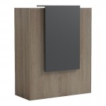 Γραφείο reception Zowel pakoworld με led sonoma-ανθρακί 90x40x110εκ