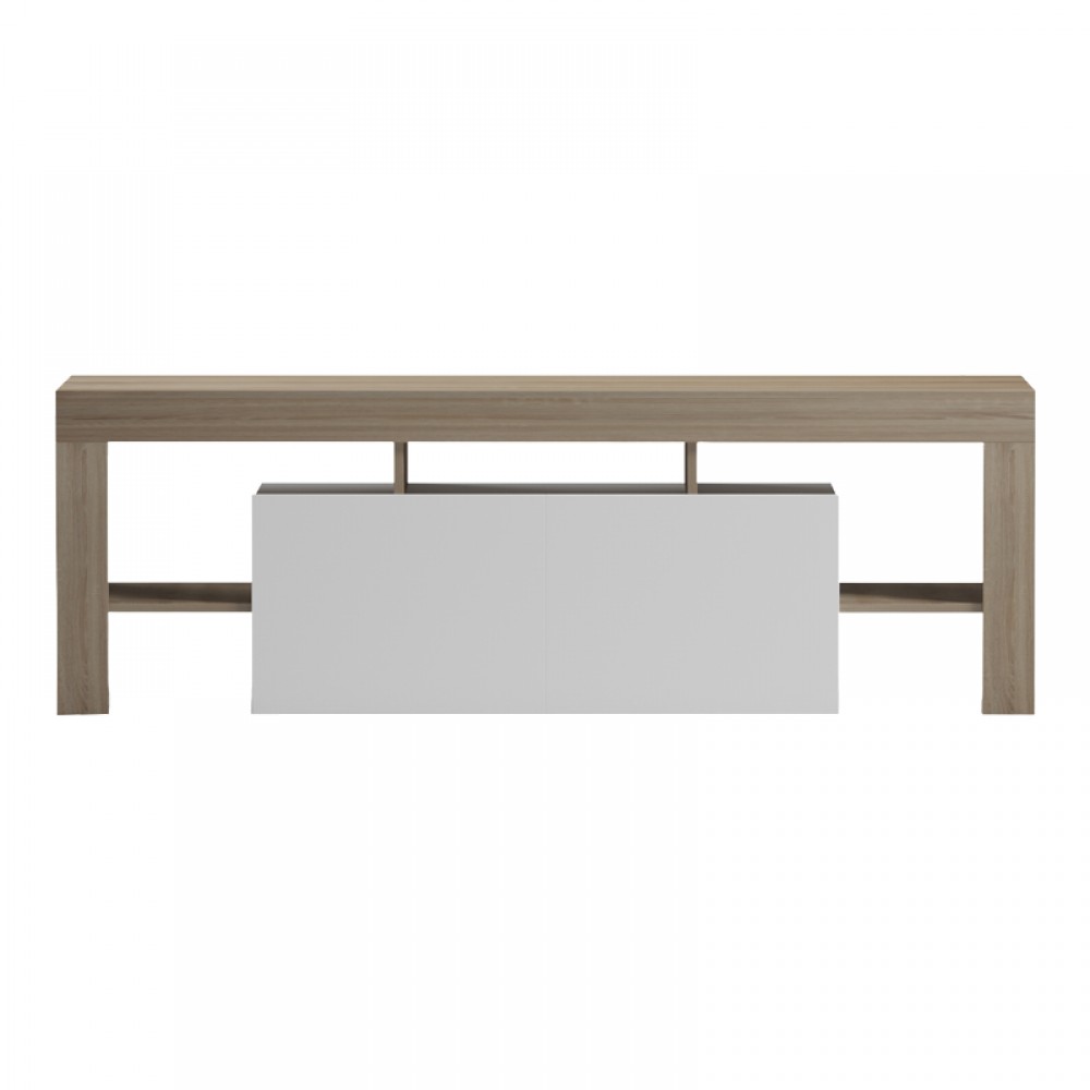 Έπιπλο τηλεόρασης Liner pakoworld sonoma-λευκό 150x40x50εκ