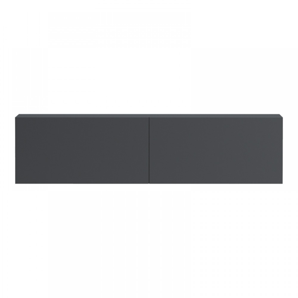 Έπιπλο τηλεόρασης επιτοίχιο με Led Rival pakoworld ανθρακί 120x35x30εκ