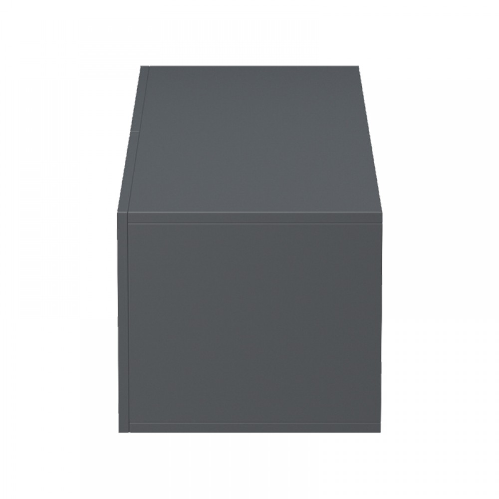 Έπιπλο τηλεόρασης επιτοίχιο με Led Rival pakoworld ανθρακί 120x35x30εκ