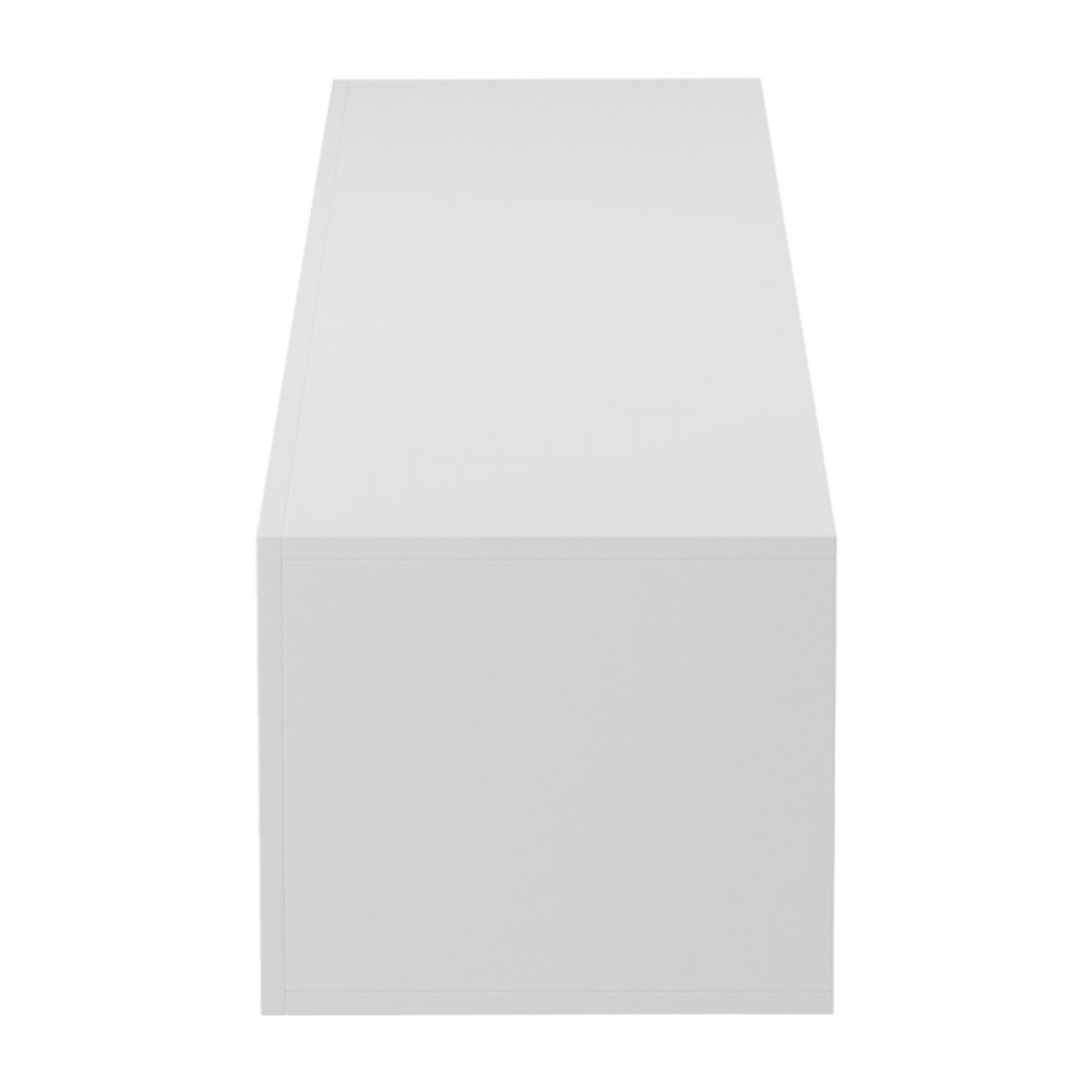 Έπιπλο τηλεόρασης επιτοίχιο με Led Rival pakoworld λευκό 180x35x30εκ