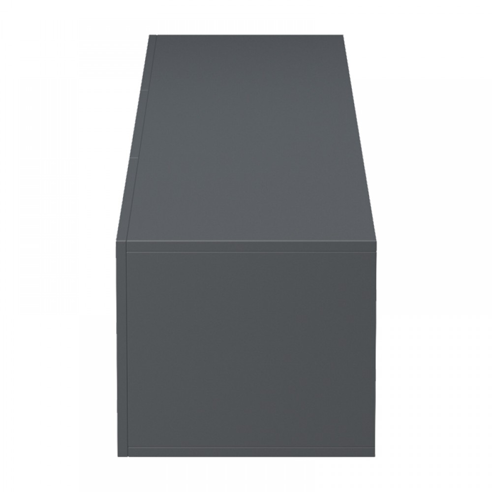 Έπιπλο τηλεόρασης επιτοίχιο με Led Rival pakoworld ανθρακι 180x35x30εκ