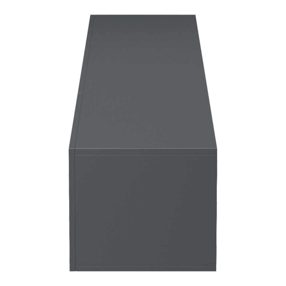 Έπιπλο τηλεόρασης επιτοίχιο με Led Rival pakoworld ανθρακί 210x35x30εκ