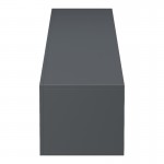 Έπιπλο τηλεόρασης επιτοίχιο με Led Rival pakoworld ανθρακί 210x35x30εκ