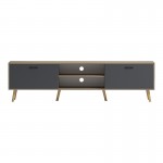 Έπιπλο τηλεόρασης Gorna pakoworld sonoma-ανθρακί 180x35x48.6εκ