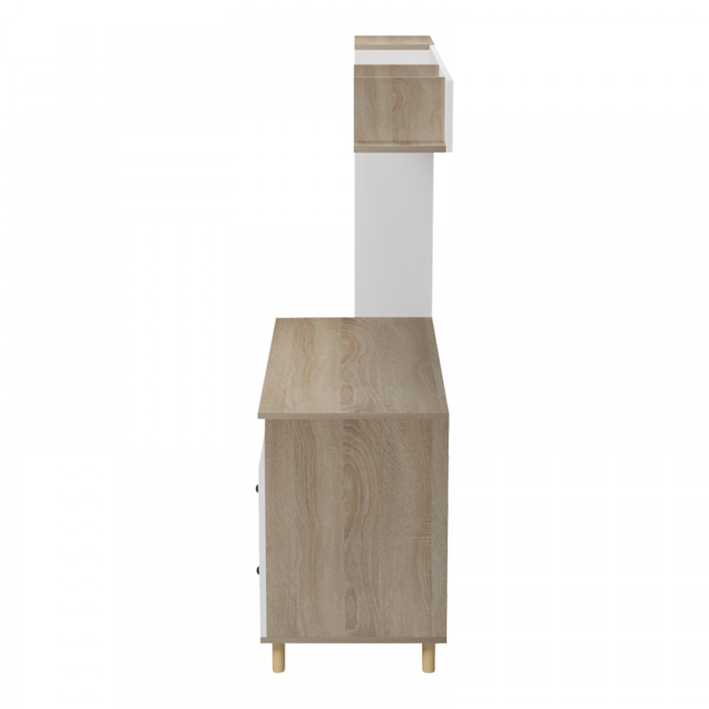 Σύνθεση γραφείου Kontor pakoworld sonoma-λευκό 160x50x158,2εκ