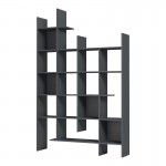 Βιβλιοθήκη Manco pakoworld ανθρακί 122x25.5x188εκ