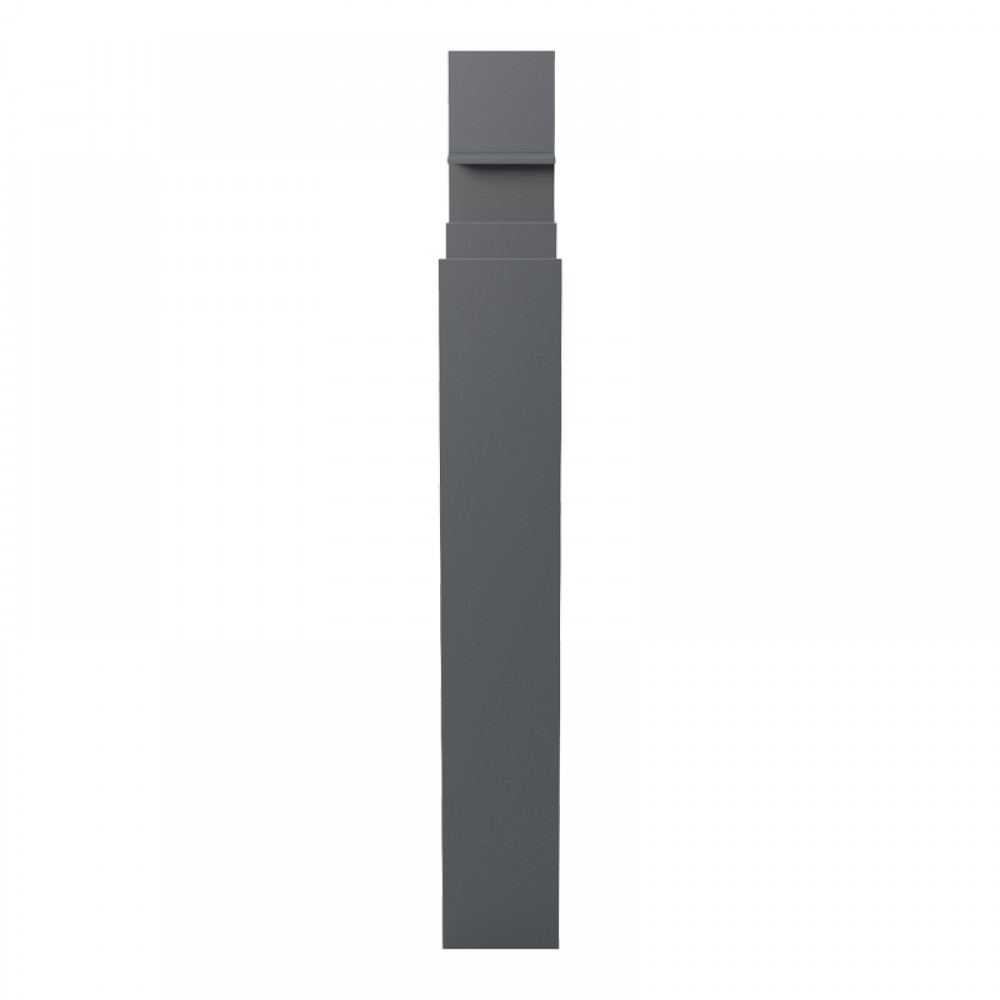 Βιβλιοθήκη Manco pakoworld ανθρακί 122x25.5x188εκ