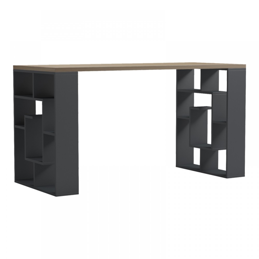 Γραφείο εργασίας Lovet pakoworld ανθρακί-sonoma 140x60x75εκ