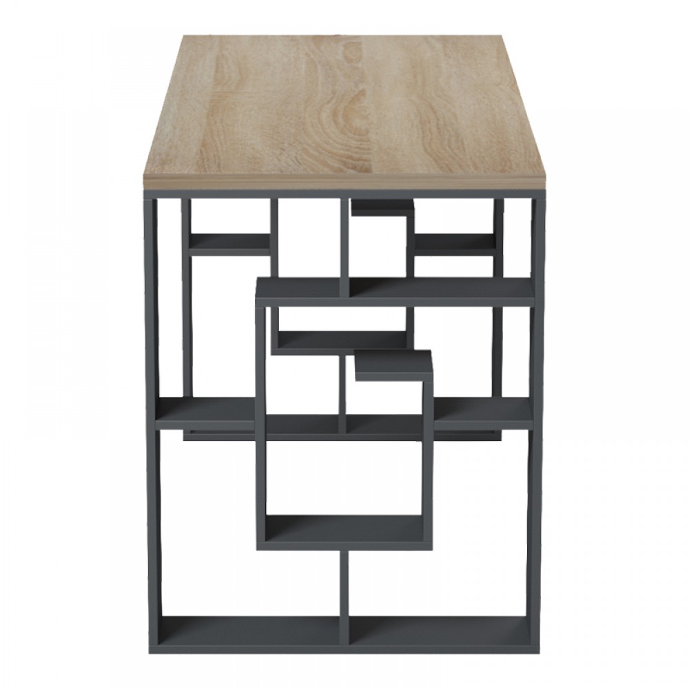 Γραφείο εργασίας Lovet pakoworld ανθρακί-sonoma 140x60x75εκ