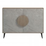 Μπουφές Gora pakoworld sonoma-μπεζ οψη μαρμαρου 110x35.5x82εκ