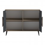 Μπουφές Gora pakoworld sonoma-ανθρακί 110x35.5x82εκ