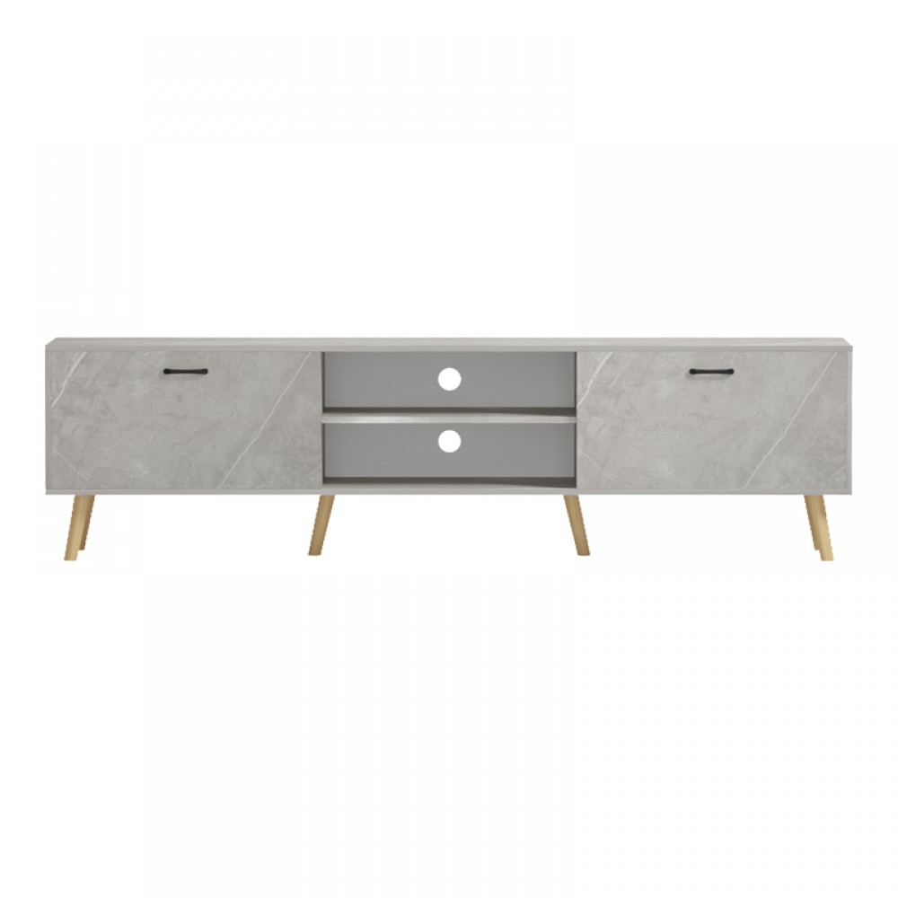 Έπιπλο τηλεόρασης Gorna pakoworld μπεζ εφέ μαρμάρου 180x35x48.6εκ