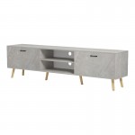 Έπιπλο τηλεόρασης Gorna pakoworld μπεζ εφέ μαρμάρου 180x35x48.6εκ