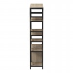 Επιδαπέδια ραφιέρα Ranea pakoworld sonoma-μαύρο 85x32x150εκ