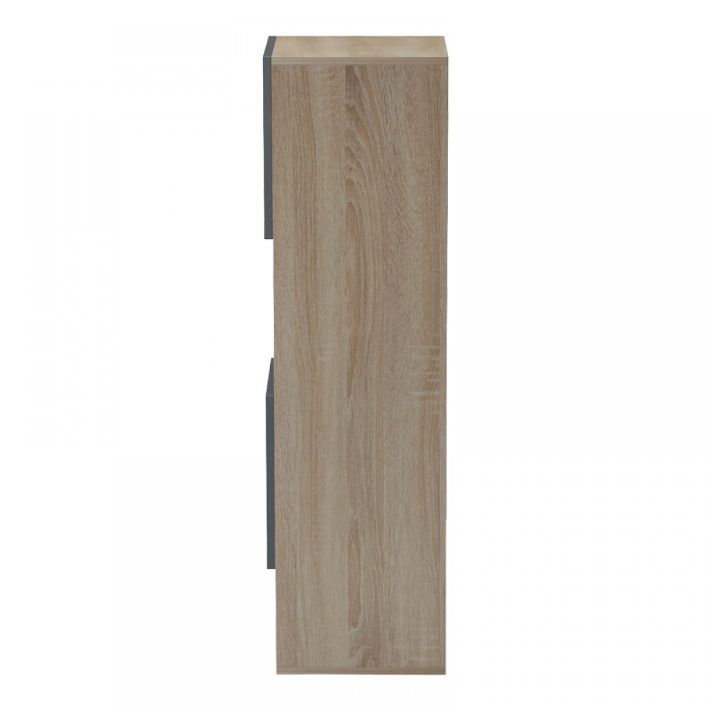 Σύνθετο σαλονιού Defry pakoworld sonoma-ανθρακί 177.5x31.5x110εκ