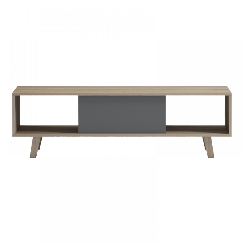 Τραπέζι σαλονιού Elonza pakoworld sonoma-ανθρακί 120x60x36εκ