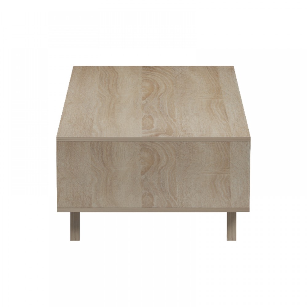 Τραπέζι σαλονιού Elonza pakoworld sonoma-ανθρακί 120x60x36εκ