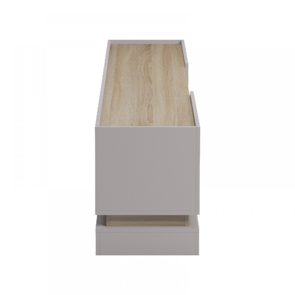 Έπιπλο τηλεόρασης Wendo pakoworld γκρι-sonoma 200x37x47εκ