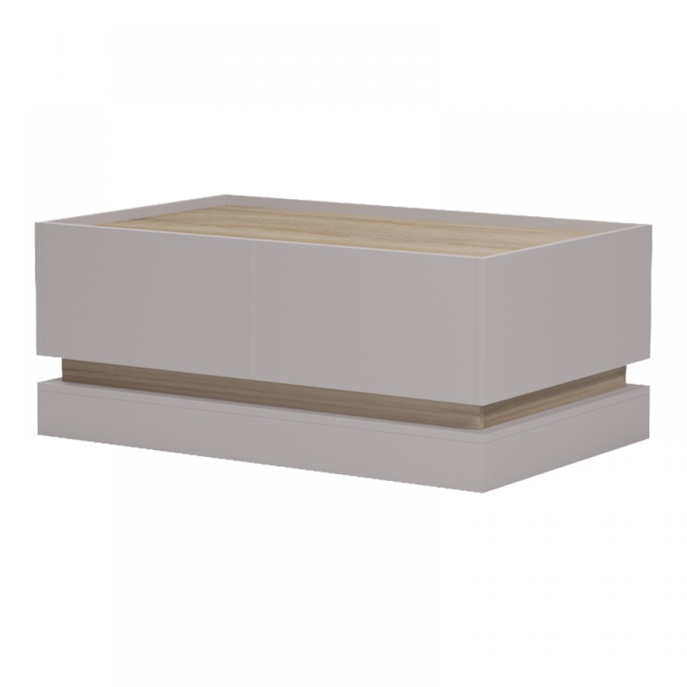 Τραπέζι σαλονιού Wendo pakoworld taupe-sonoma 97x60x40εκ