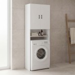 Έπιπλο πλυντηρίου Tzelio pakoworld λευκό 65x30x180εκ