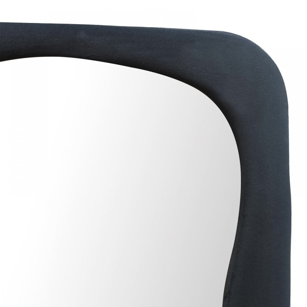 Καθρέπτης δαπέδου Lezour pakoworld βελούδο σε μαύρη απόχρωση 50x5x170εκ