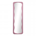 Καθρέπτης δαπέδου Lezour pakoworld βελούδο σε σάπιο μήλο απόχρωση 50x5x170εκ