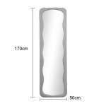 Καθρέπτης δαπέδου Lezour pakoworld βελούδο σε σάπιο μήλο απόχρωση 50x5x170εκ