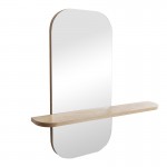Καθρέπτης Lunaria pakoworld MDF σε φυσική απόχρωση 60x11.5x60εκ