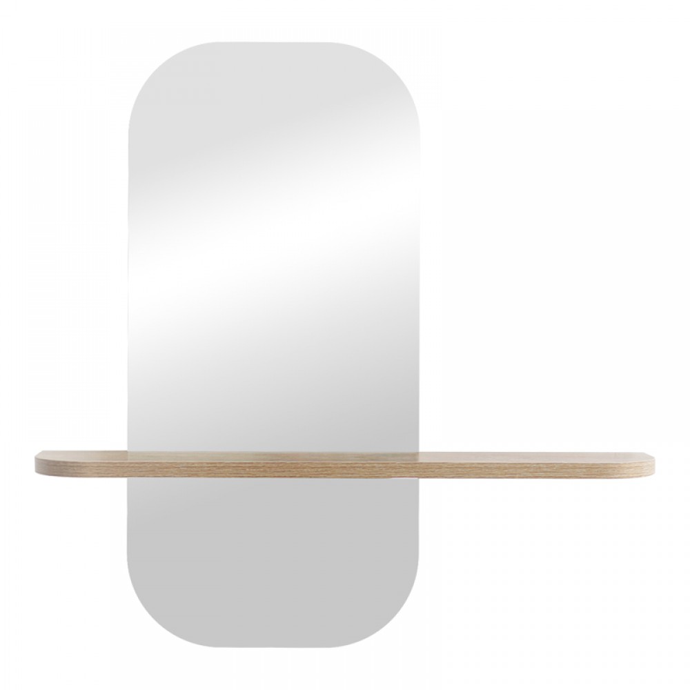 Καθρέπτης Lunaria pakoworld MDF σε φυσική απόχρωση 60x11.5x60εκ
