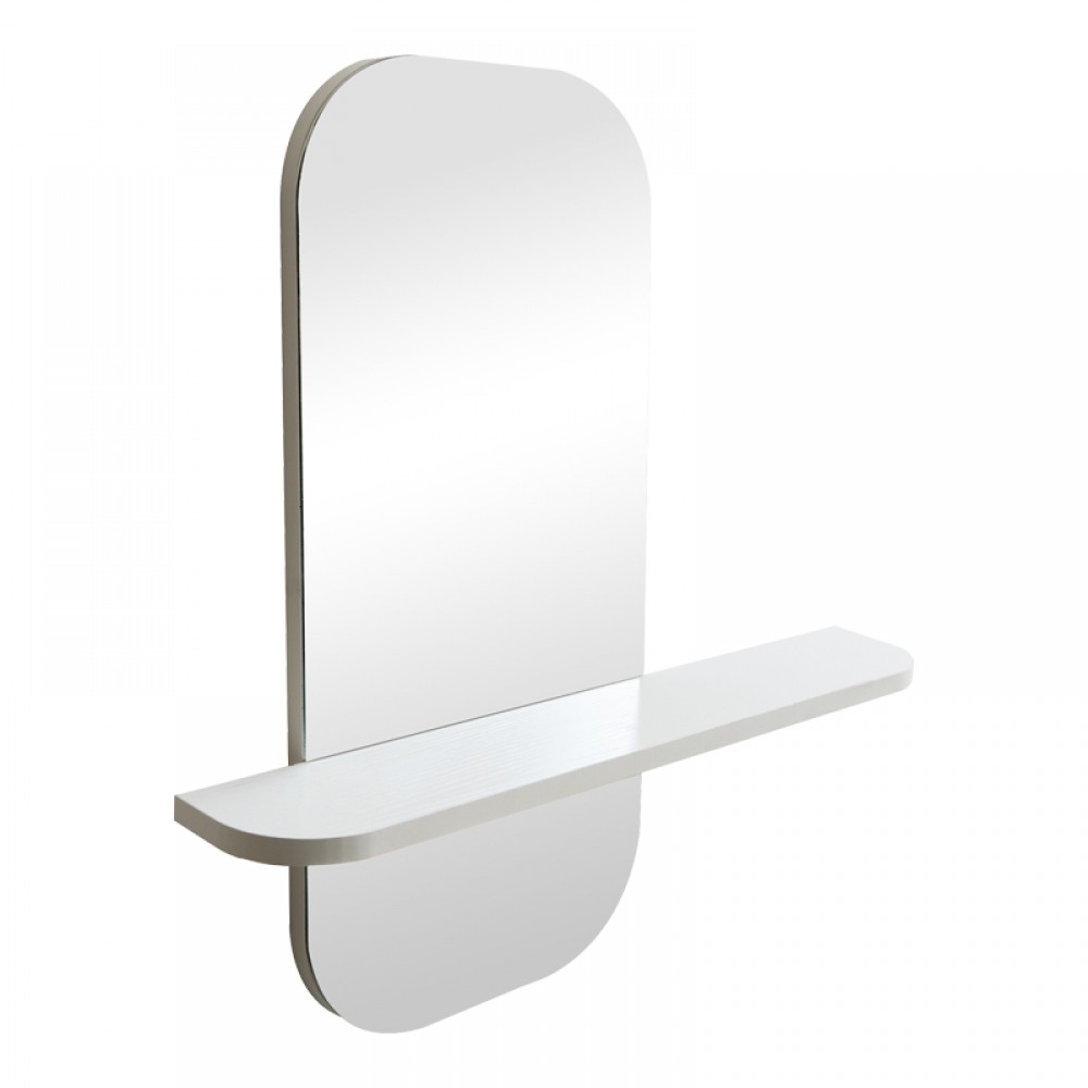Καθρέπτης Lunaria pakoworld λευκό MDF 60x11.5x60εκ