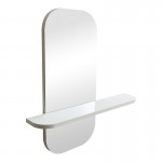 Καθρέπτης Lunaria pakoworld λευκό MDF 60x11.5x60εκ