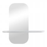 Καθρέπτης Lunaria pakoworld λευκό MDF 60x11.5x60εκ