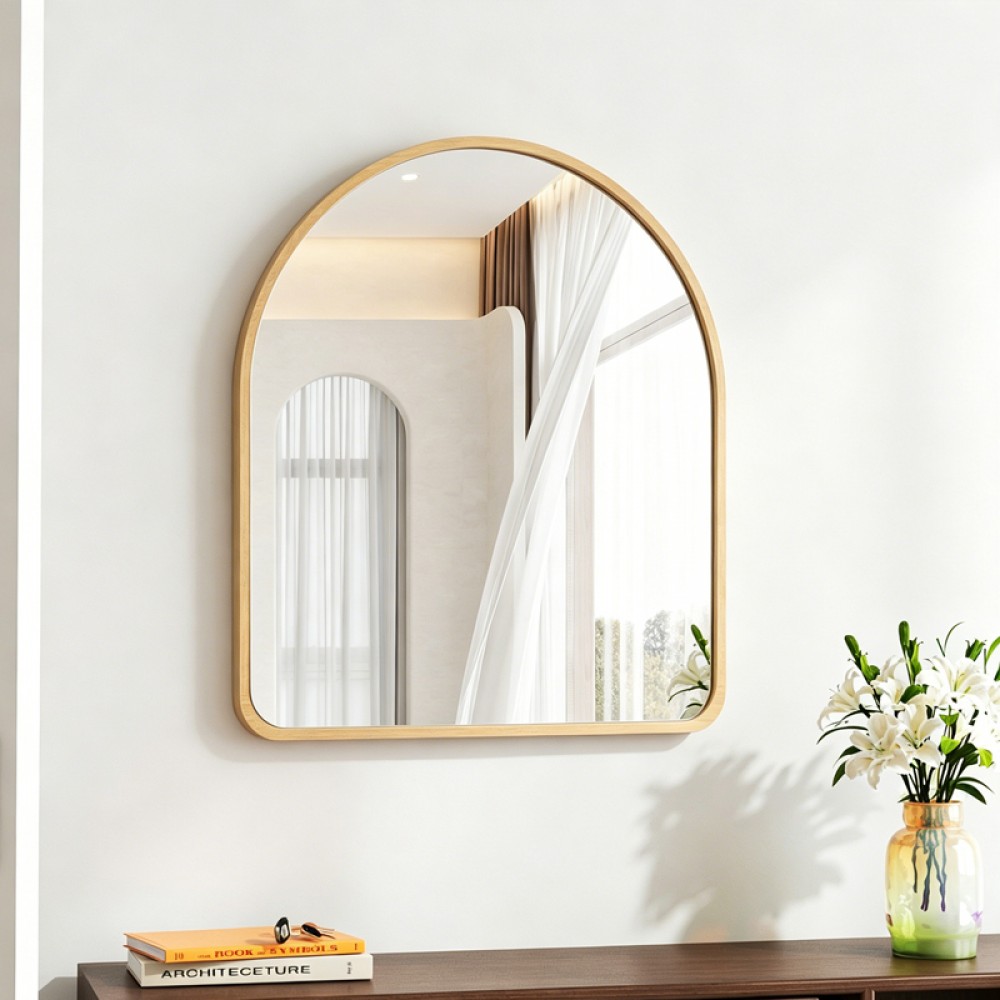 Καθρέπτης Selene pakoworld MDF σε φυσική απόχρωση 46x1.2x60 εκ