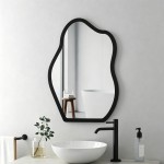 Καθρέπτης Evanthia pakoworld μαύρο MDF 36x1.2x56 εκ