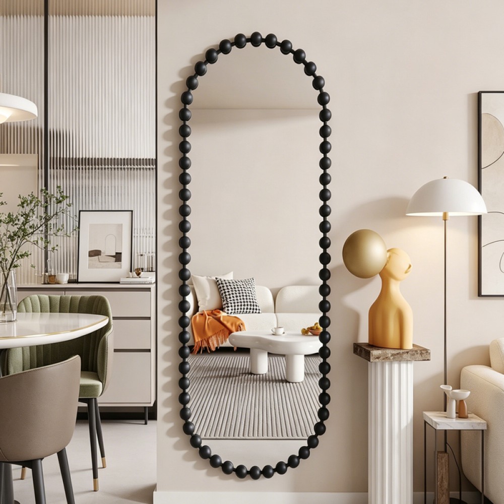 Καθρέπτης Myrtus pakoworld μαύρο μέταλλο 40x2,5x160 εκ