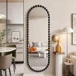 Καθρέπτης Myrtus pakoworld μαύρο μέταλλο 40x2,5x160 εκ