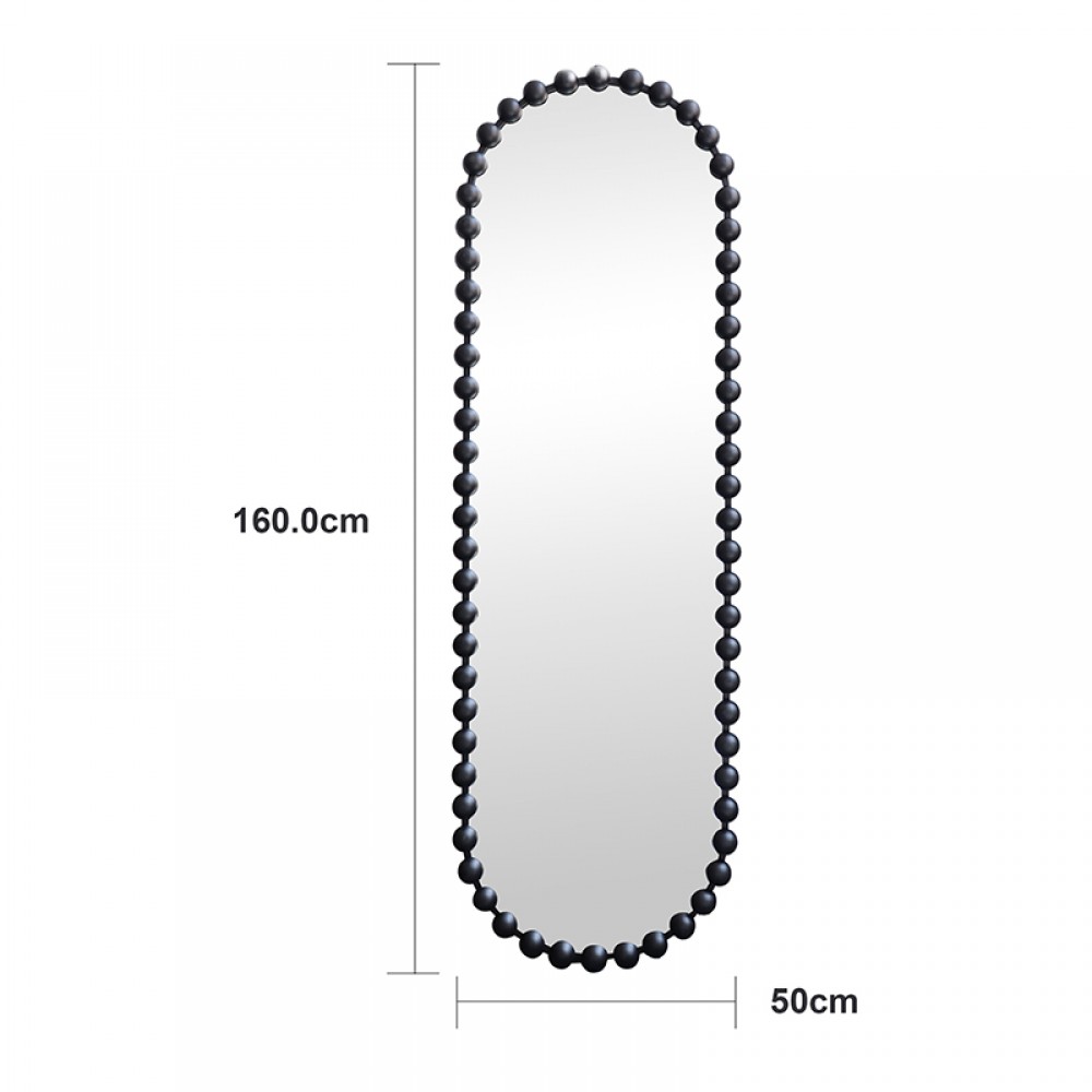 Καθρέπτης Myrtus pakoworld μαύρο μέταλλο 40x2,5x160 εκ