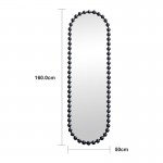 Καθρέπτης Myrtus pakoworld χρυσό μέταλλο 40x2,5x160 εκ