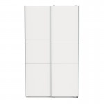 Ντουλάπα ρούχων Kawen pakoworld δίφυλλη με συρόμενες πόρτες λευκό 116.5x60x203εκ